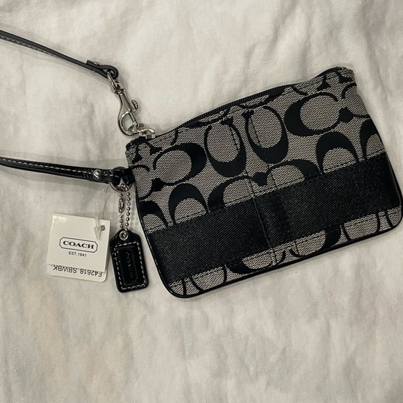 Coach coin wallet NEW WITH TAGS black and grey y2k OBO - Picture 7 of 7